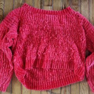 Red Chunky Knit Sweater